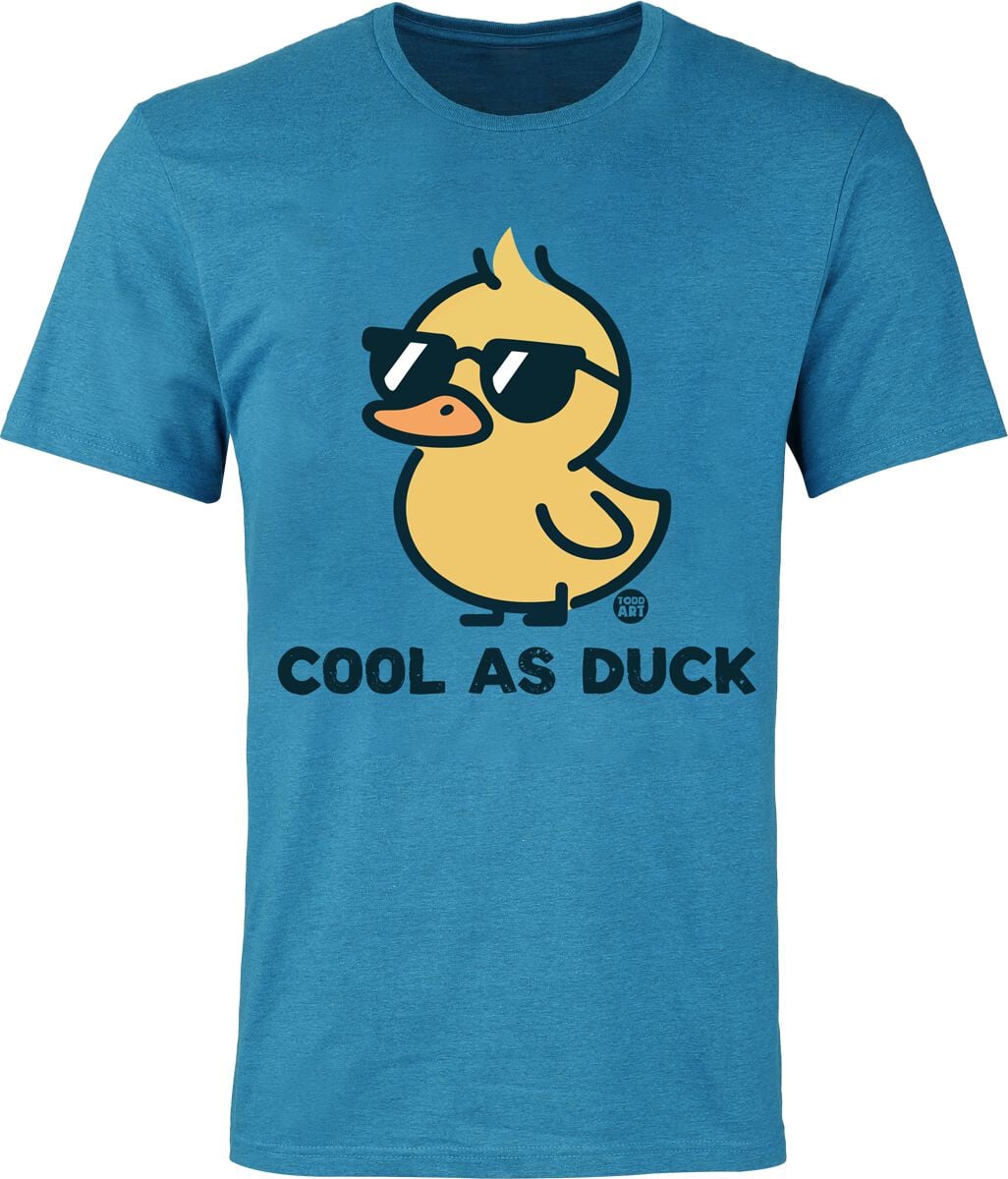 T-Shirt Manches courtes Fun de Todd Goldman - Cool As Duck - M à 3XL - pour Homme - bleu - Todd Goldman