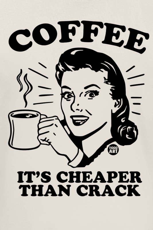 T-Shirt Manches courtes Fun de Todd Goldman - Coffee - It's Cheaper Than Crack - M à 3XL - pour Homme - naturel - Todd Goldman - View 2