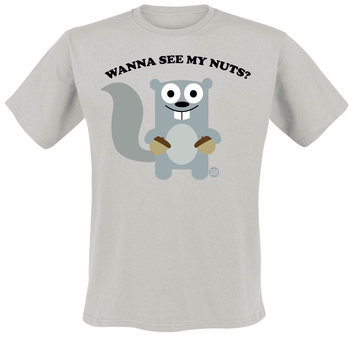 T-Shirt Manches courtes Fun de Todd Goldman - Wanna see my nuts - Écureuil - M à 3XL - pour Homme - gris - Todd Goldman