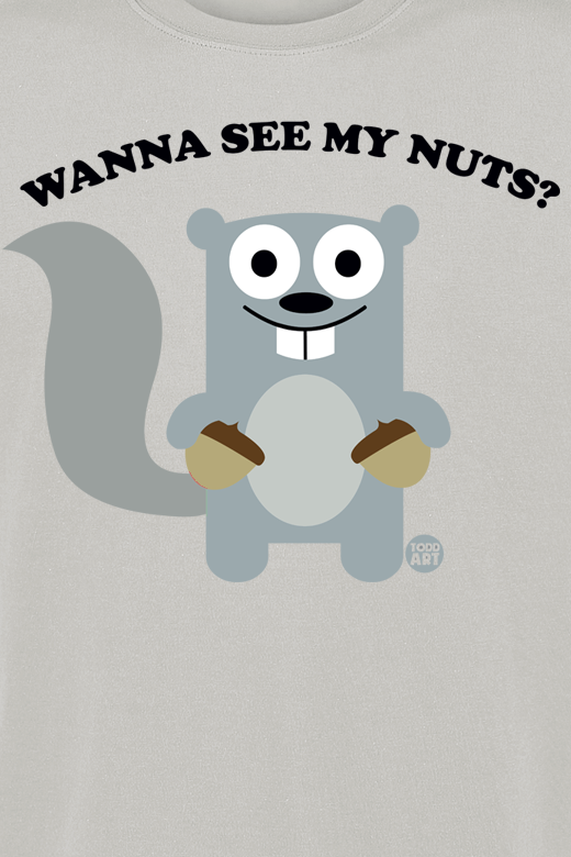 T-Shirt Manches courtes Fun de Todd Goldman - Wanna see my nuts - Écureuil - M à 3XL - pour Homme - gris - Todd Goldman - View 2