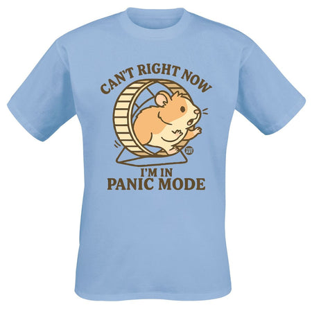 T-Shirt Manches courtes Fun de Todd Goldman - Can't Right Now - I'M In Panic Mode - S à XXL - pour Femme - bleu clair - Todd Goldman