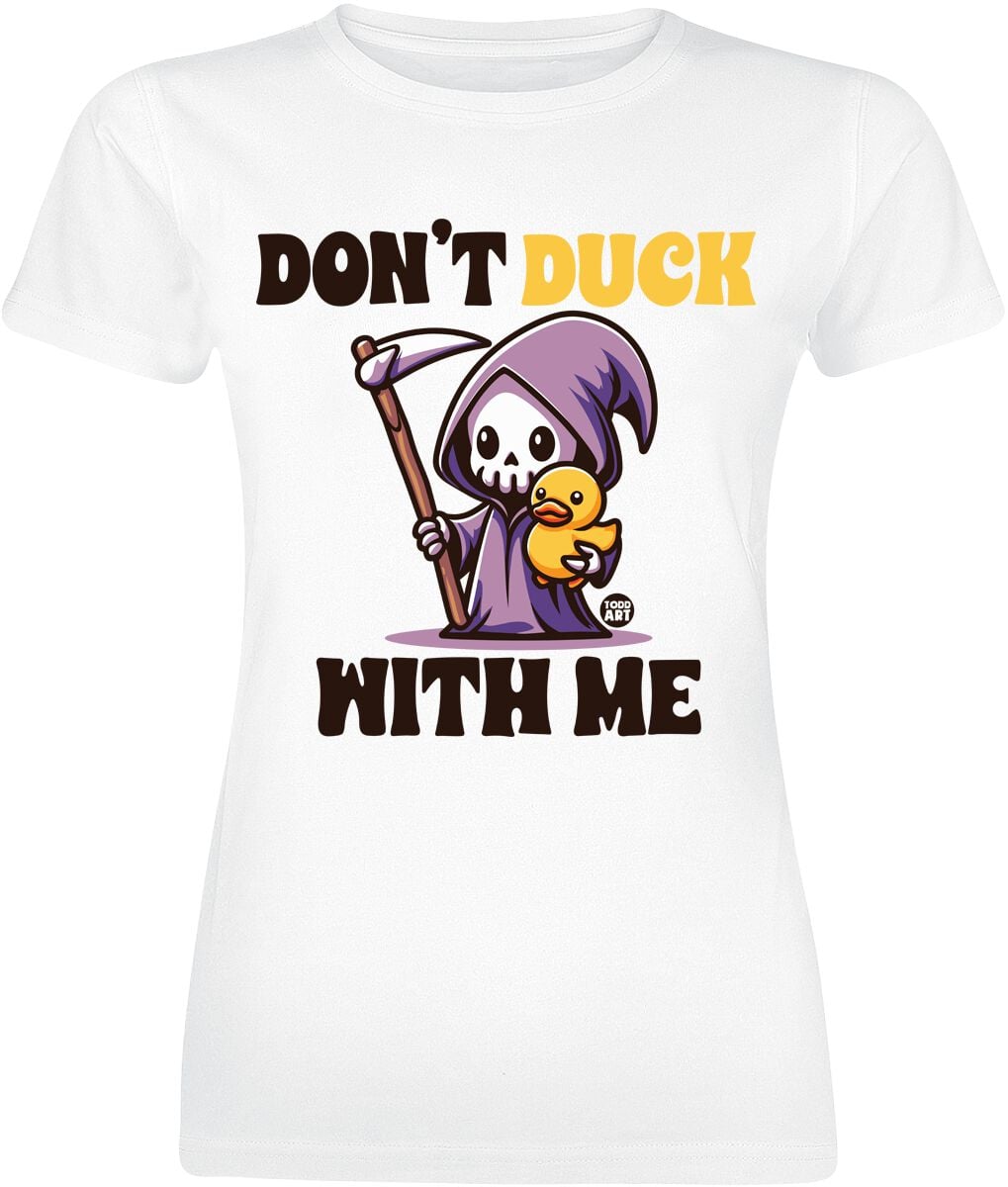T-Shirt Manches courtes Fun de Todd Goldman - Don't Duck With Me - S à XXL - pour Femme - blanc - Todd Goldman