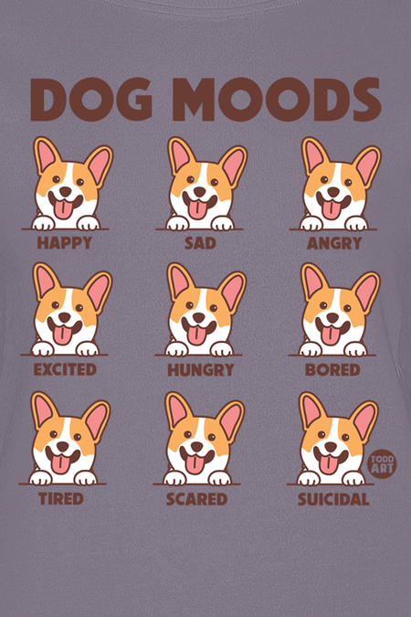 T-Shirt Manches courtes Fun de Todd Goldman - Dog Moods - S à XXL - pour Femme - lilas - Todd Goldman - View 2