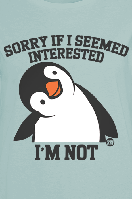 T-Shirt Manches courtes Fun de Todd Goldman - Sorry If I Seemed Interested - I'm Not - S à XXL - pour Femme - bleu clair - Todd Goldman - View 2