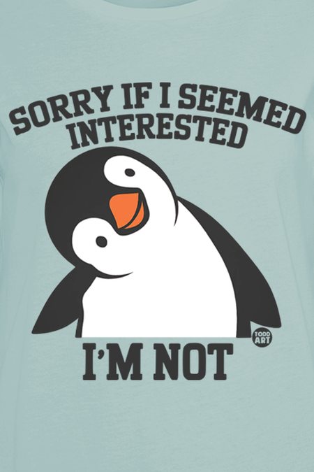 T-Shirt Manches courtes Fun de Todd Goldman - Sorry If I Seemed Interested - I'm Not - S à XXL - pour Femme - bleu clair - Todd Goldman - View 2