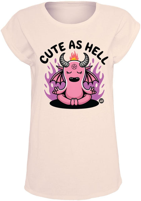 T-Shirt Manches courtes Fun de Todd Goldman - Cute As Hell - S à XXL - pour Femme - vieux rose - Todd Goldman