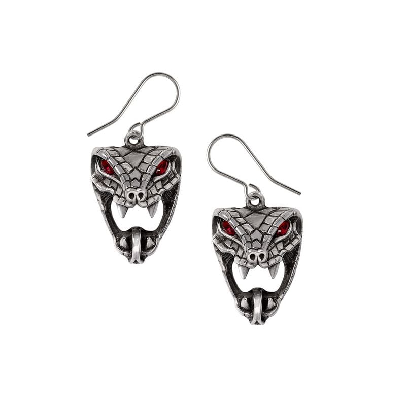 Boucles d'oreilles Gothic de Alchemy Gothic - Snake Bite (Naeddre) - pour Femme - couleur argent - Alchemy Gothic