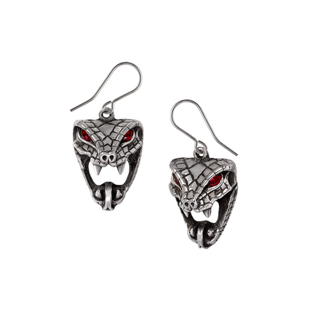 Boucles d'oreilles Gothic de Alchemy Gothic - Snake Bite (Naeddre) - pour Femme - couleur argent - Alchemy Gothic - View 2