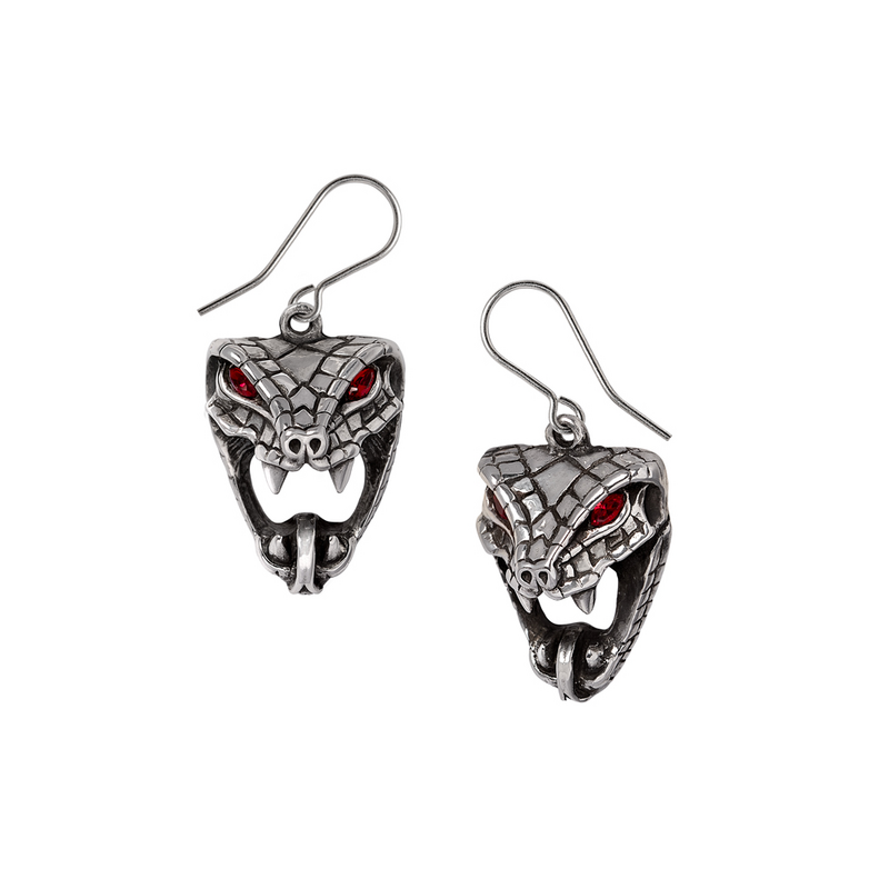 Boucles d'oreilles Gothic de Alchemy Gothic - Snake Bite (Naeddre) - pour Femme - couleur argent - Alchemy Gothic - View 2