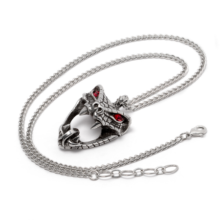 Collier Gothic de Alchemy Gothic - Snake Bite (Naeddre) - pour Femme - couleur argent - Alchemy Gothic - View 2