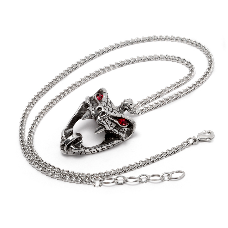 Collier Gothic de Alchemy Gothic - Snake Bite (Naeddre) - pour Femme - couleur argent - Alchemy Gothic - View 2