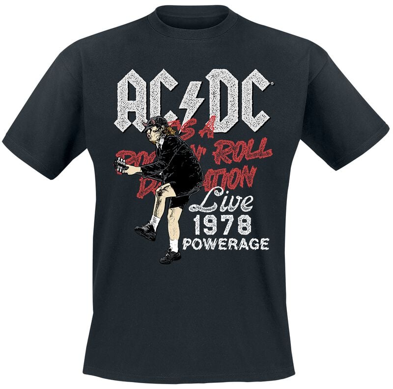 T-Shirt Manches courtes  de AC/DC - Live 78 - S à 5XL - pour Homme - noir - AC/DC