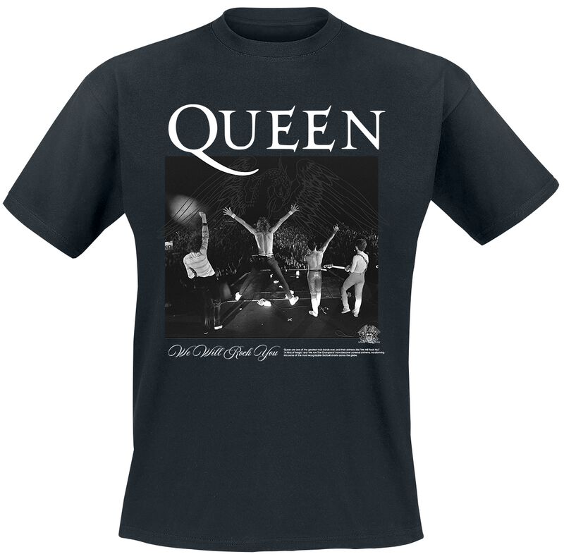 T-Shirt Manches courtes  de Queen - Queen We Are The Champion View From The Stage - S à 5XL - pour Homme - noir - Queen