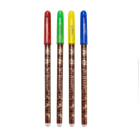 Stylo encre gel  de Harry Potter - Lieux Magiques (Lot de 4) - pour Indifférent - multicolore - Harry Potter