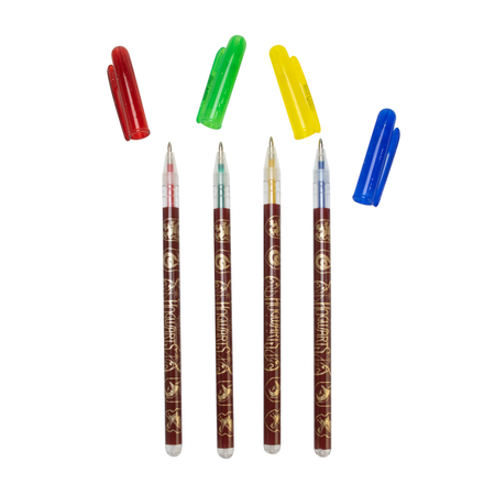 Stylo encre gel  de Harry Potter - Lieux Magiques (Lot de 4) - pour Indifférent - multicolore - Harry Potter - View 2