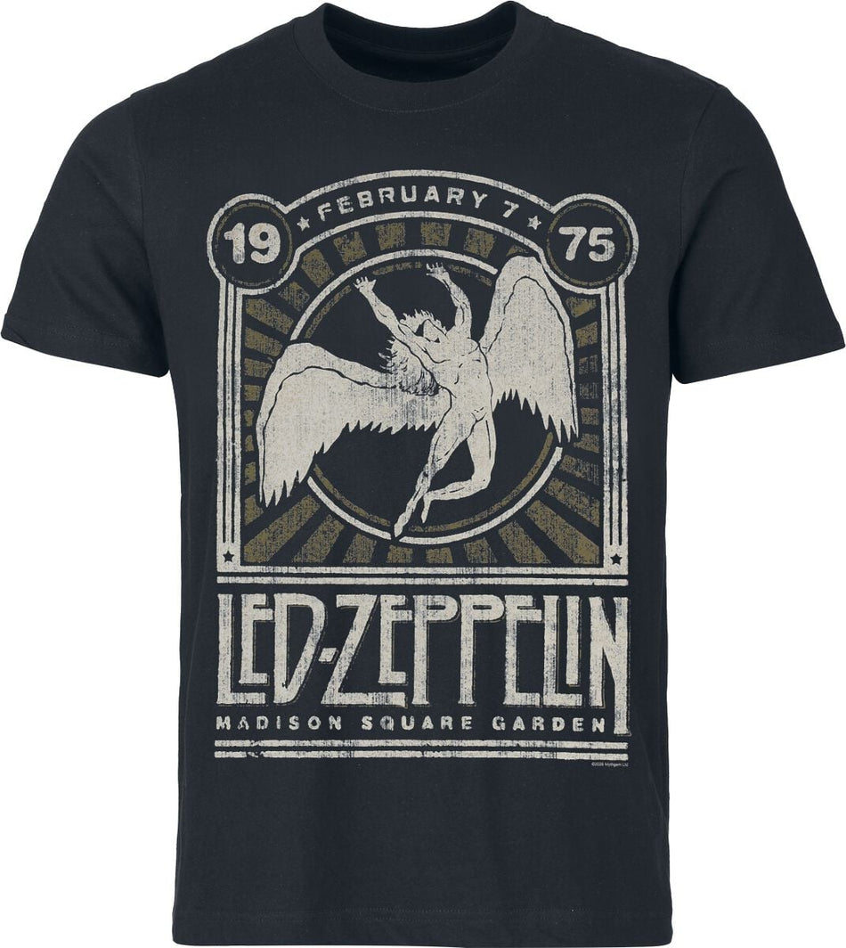 T-Shirt Manches courtes  de Led Zeppelin - Madison Square Garden 1975 - S à 5XL - pour Homme - noir - Led Zeppelin