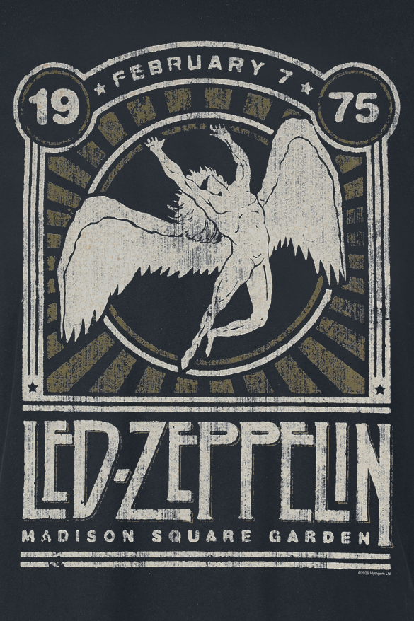T-Shirt Manches courtes  de Led Zeppelin - Madison Square Garden 1975 - S à 5XL - pour Homme - noir - Led Zeppelin - View 2