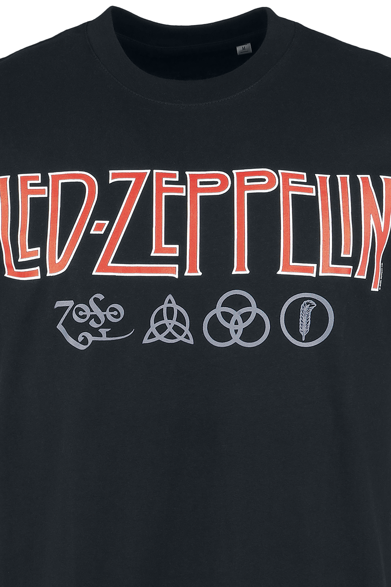 T-Shirt Manches courtes  de Led Zeppelin - Logo & Symbols - S à 5XL - pour Homme - noir - Led Zeppelin - View 2