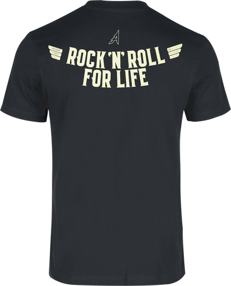 T-Shirt Manches courtes  de Airbourne - Red Logo Mono Scorch - S à 5XL - pour Homme - noir - Airbourne - View 2