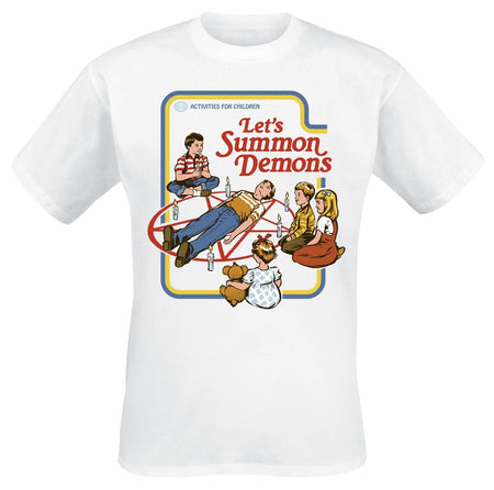 T-Shirt Manches courtes Fun de Steven Rhodes - Let´s Summon Demons - M à 3XL - pour Homme - blanc - Steven Rhodes