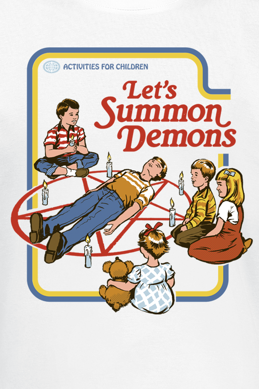 T-Shirt Manches courtes Fun de Steven Rhodes - Let´s Summon Demons - M à 3XL - pour Homme - blanc - Steven Rhodes - View 2
