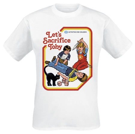 T-Shirt Manches courtes Fun de Steven Rhodes - Let´s Sacrifice Toby - M à 3XL - pour Homme - blanc - Steven Rhodes
