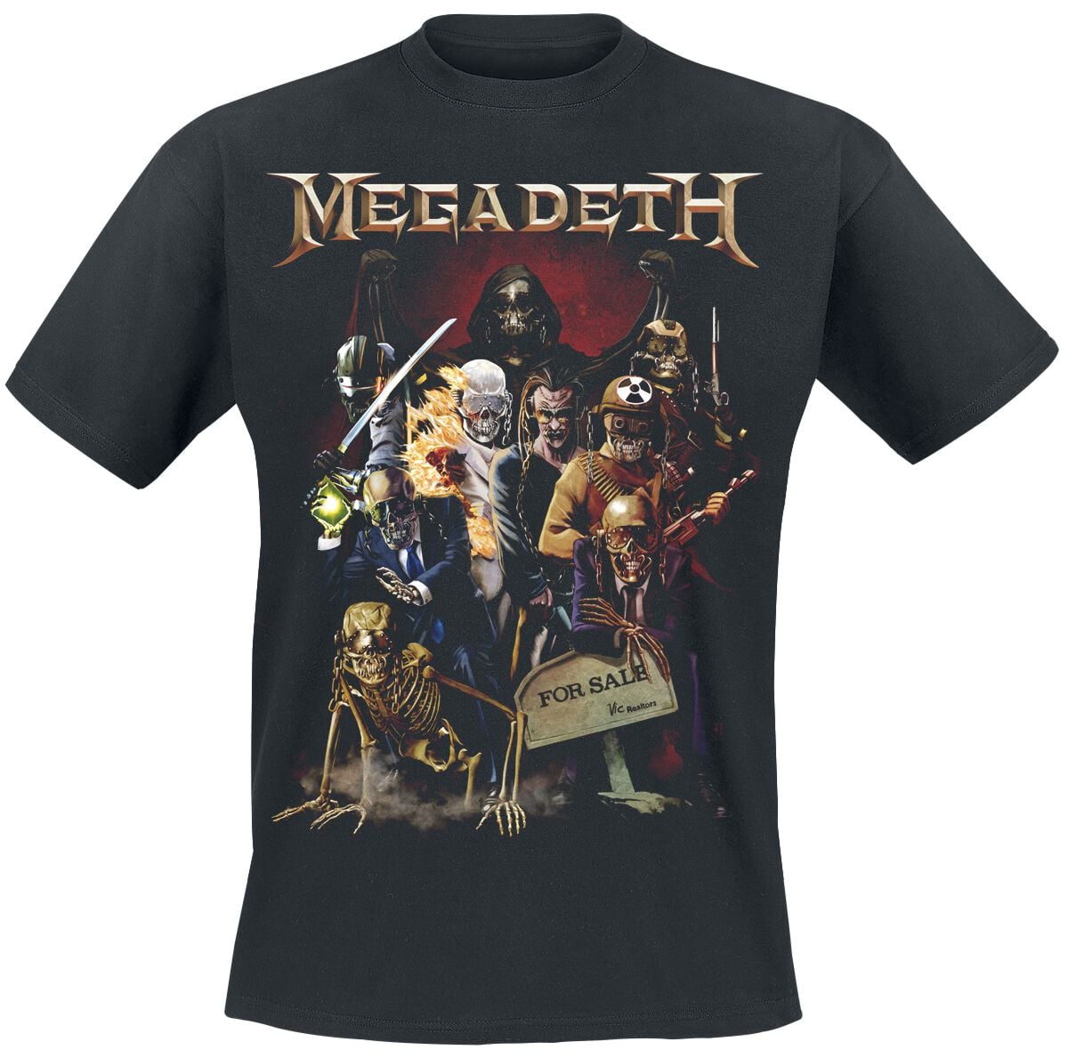 T-Shirt Manches courtes  de Megadeth - Vic Eras - S à 5XL - pour Homme - noir - Megadeth