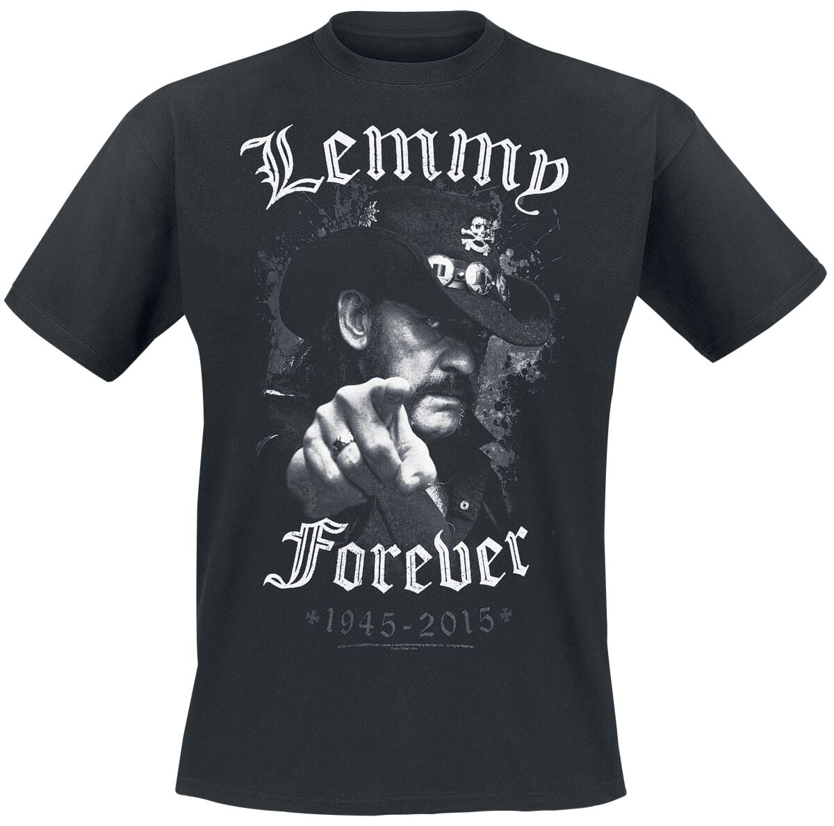 T-Shirt Manches courtes  de Motörhead - Lemmy - Forever - S à 5XL - pour Homme - noir - Motörhead
