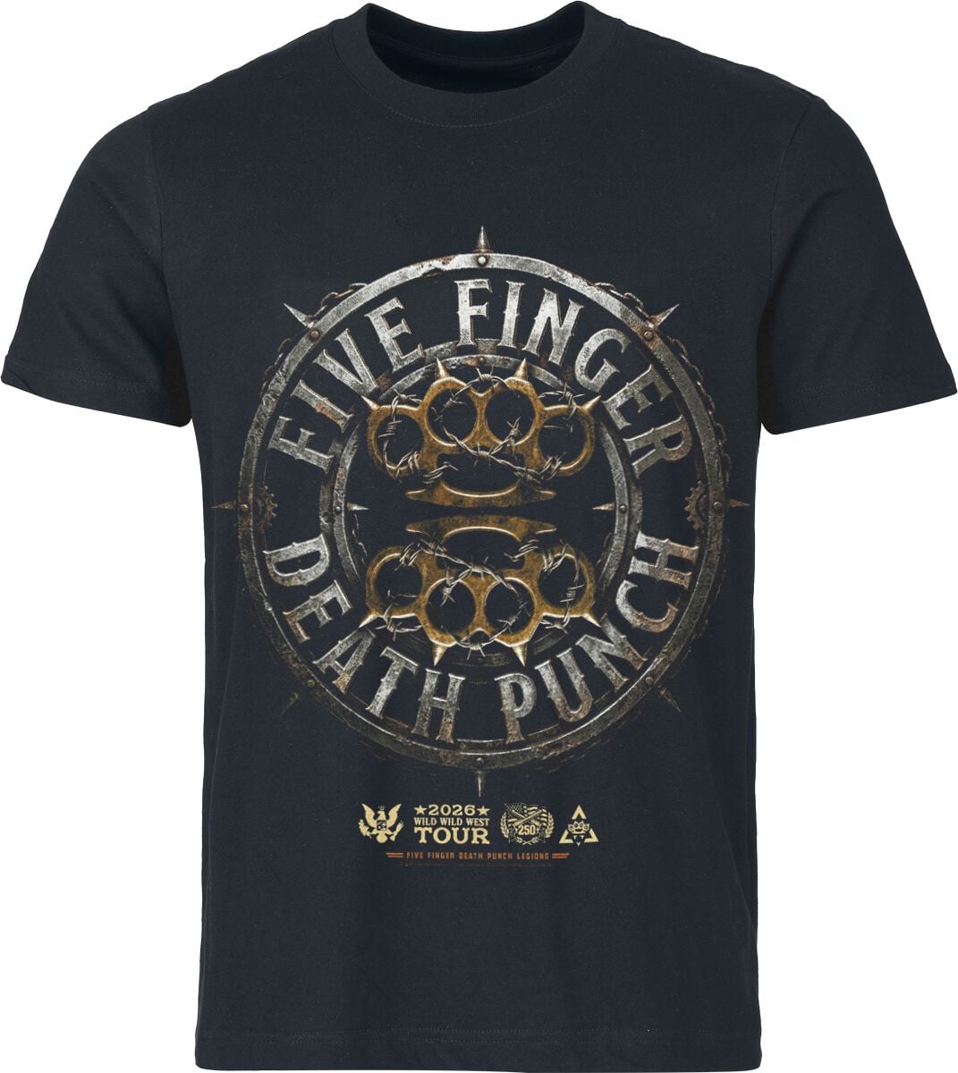 T-Shirt Manches courtes  de Five Finger Death Punch - Knuckles Mock Up 1 - S à 5XL - pour Homme - noir - Five Finger Death Punch