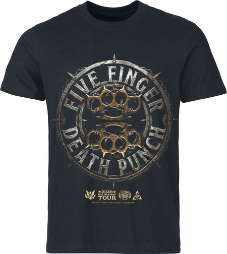 T-Shirt Manches courtes  de Five Finger Death Punch - Knuckles Mock Up 1 - S à 5XL - pour Homme - noir - Five Finger Death Punch