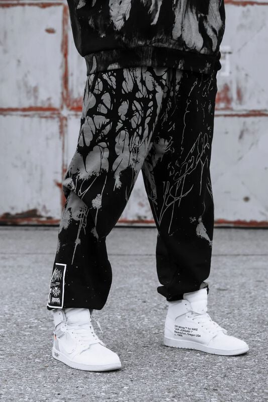 Bas de survêtement  de Stay Cold Apparel - Daggerwave (grey dye) - Sweatpants (350GSM) - S à XXL - pour Homme - noir/gris - Stay Cold Apparel