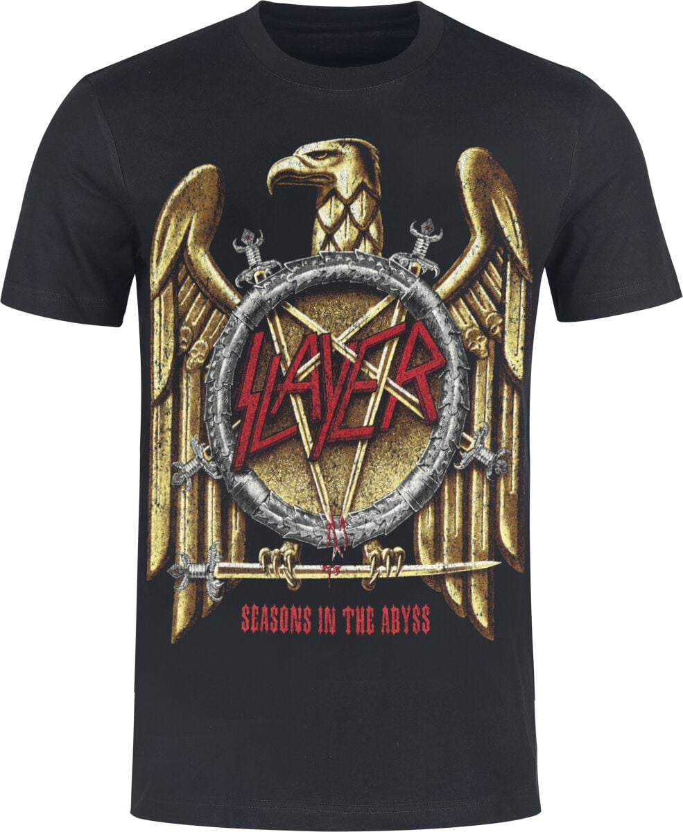 T-Shirt Manches courtes  de Slayer - Seasons Gold Eagle - S à 5XL - pour Homme - noir - Slayer