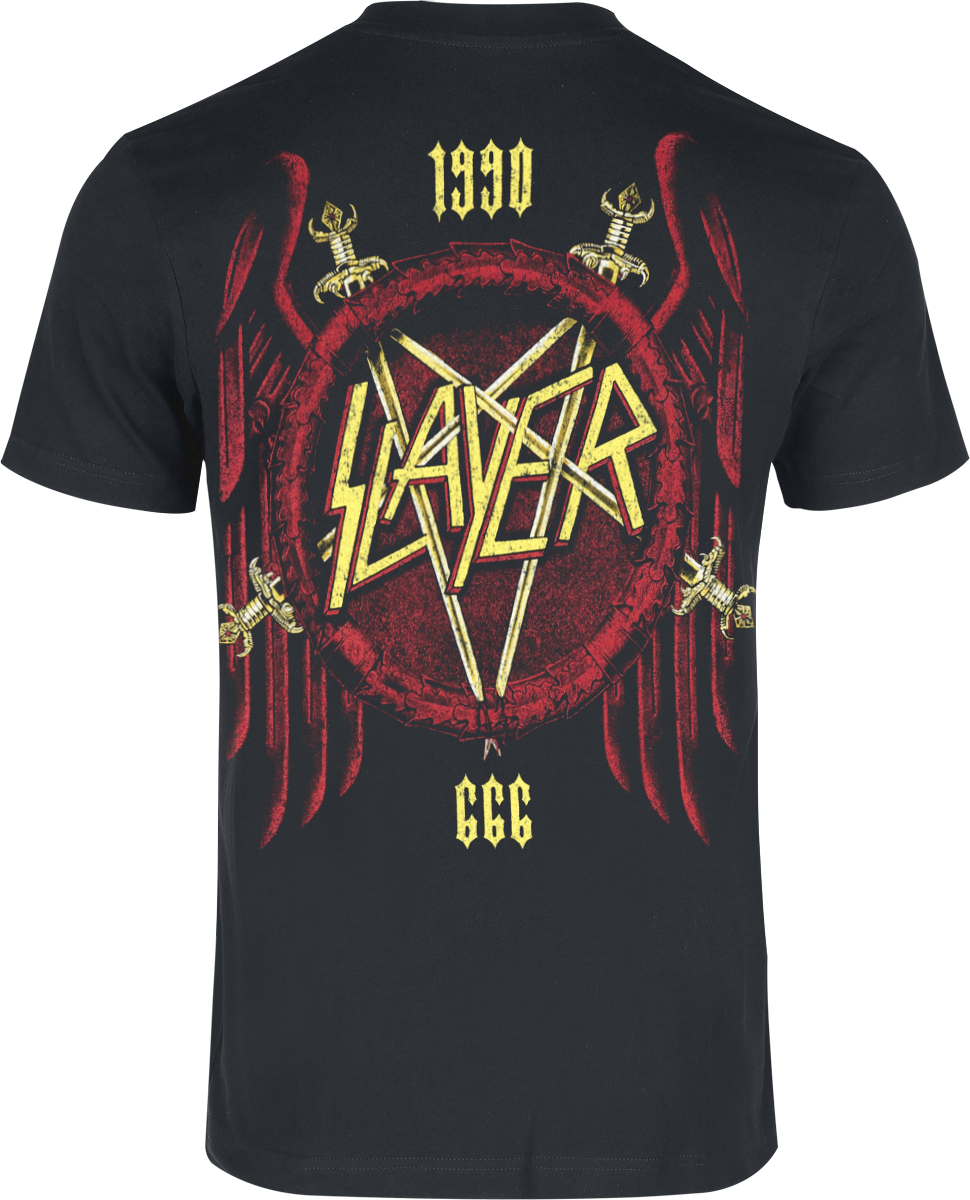 T-Shirt Manches courtes  de Slayer - Seasons Gold Eagle - S à 5XL - pour Homme - noir - Slayer - View 2