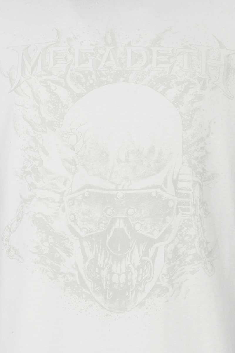 T-Shirt Manches courtes  de Megadeth - Vic & Flames - S à 5XL - pour Homme - blanc - Megadeth - View 2