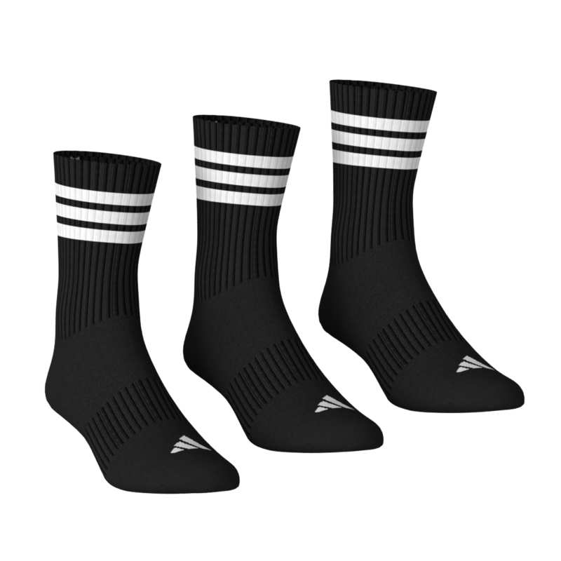 Chaussettes  de Adidas - 3S ESS C CRW 3P - S à XL - pour Unisexe - noir - Adidas - View 2