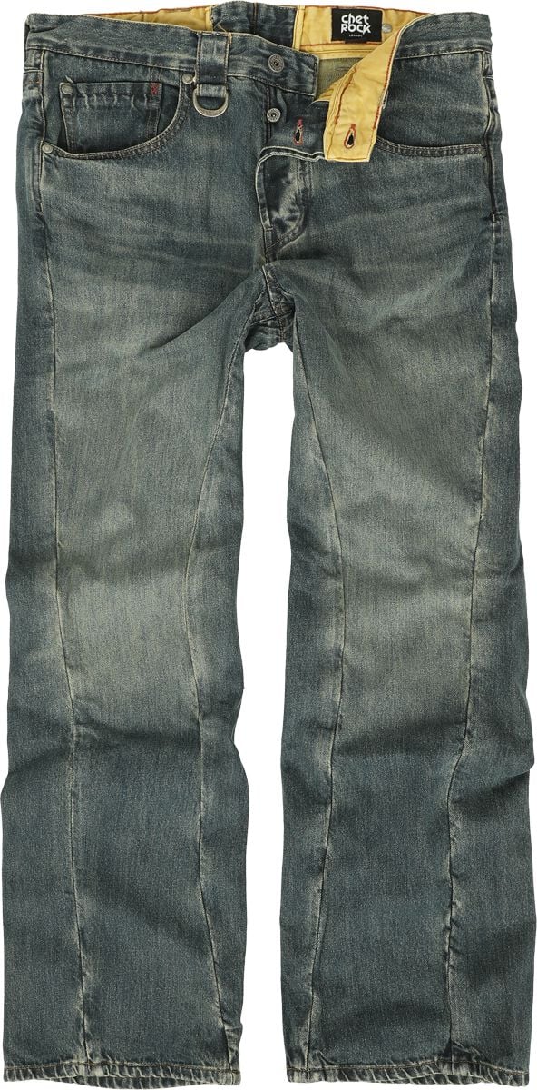 Jean Rockabilly de Chet Rock - Outcry Light Vintage - W30L32 à W38L34 - pour Homme - bleu - Chet Rock