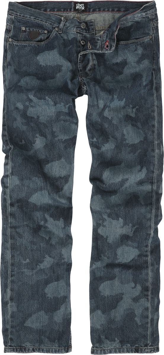 Jean  de Chet Rock - Ringo Blue Camo - W30L32 à W38L34 - pour Homme - bleu - Chet Rock