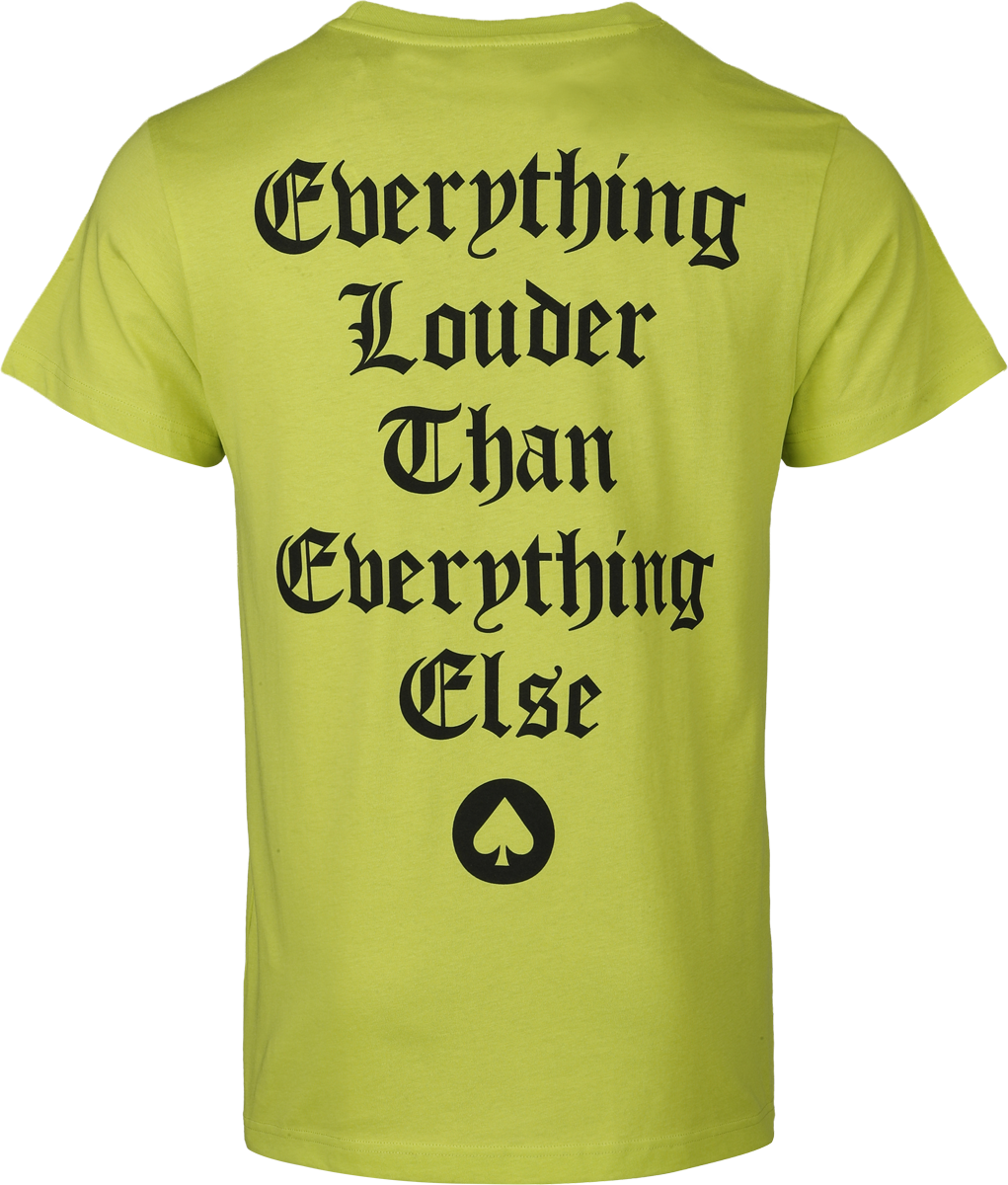 T-Shirt Manches courtes  de Motörhead - Everthing Louder - S à XXL - pour Homme - jaune fluo - Motörhead - View 2