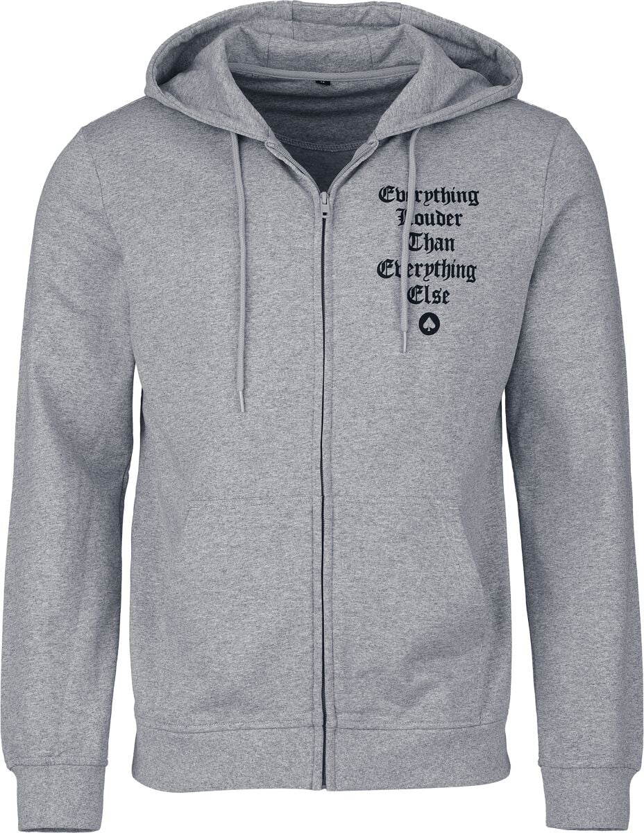 Sweat-shirt zippé à capuche  de Motörhead - Everthing Louder - S à XXL - pour Homme - gris - Motörhead