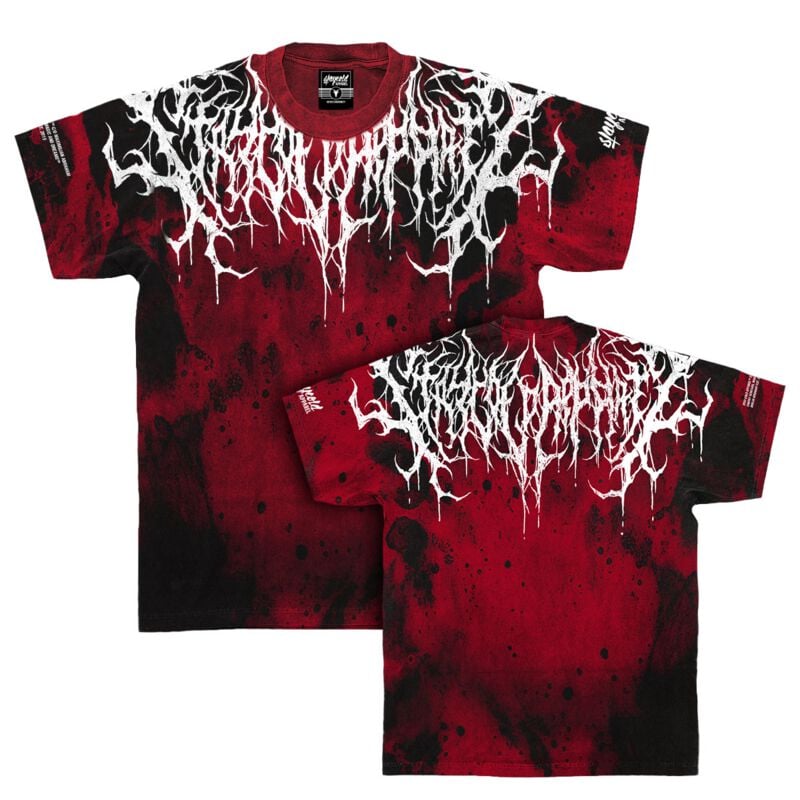 T-Shirt Manches courtes  de Stay Cold Apparel - Reign Of Blood (red tie dye) - Heavy Oversized T-Shirt (250GSM) - L à XL - pour Homme - rouge/noir - Stay Cold Apparel