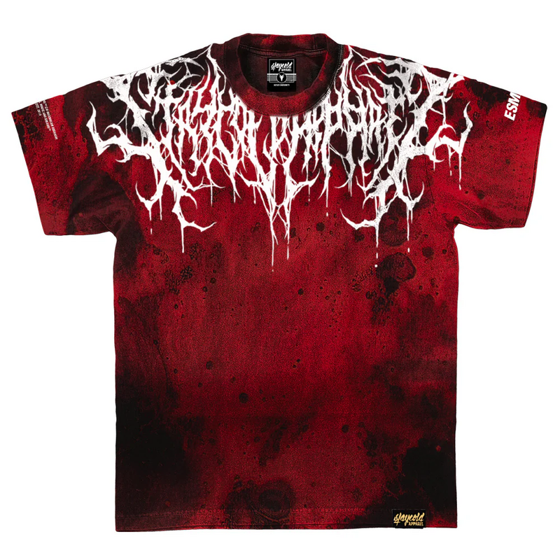 T-Shirt Manches courtes  de Stay Cold Apparel - Reign Of Blood (red tie dye) - Heavy Oversized T-Shirt (250GSM) - S à 3XL - pour Homme - rouge/noir - Stay Cold Apparel - View 2