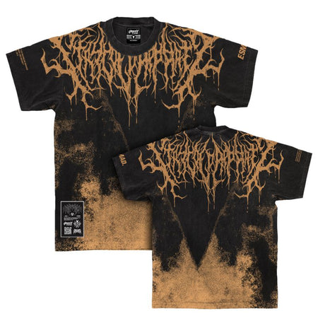 T-Shirt Manches courtes  de Stay Cold Apparel - Reign Of Blood (ocker) - Heavy Oversized T-Shirt (250 GSM) - XS à 3XL - pour Homme - noir/ocre - Stay Cold Apparel