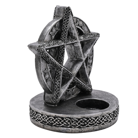 Bougeoire Gothic de Mystic Legends - Juliana - Pentacle - pour Indifférent - gris - Mystic Legends - View 2