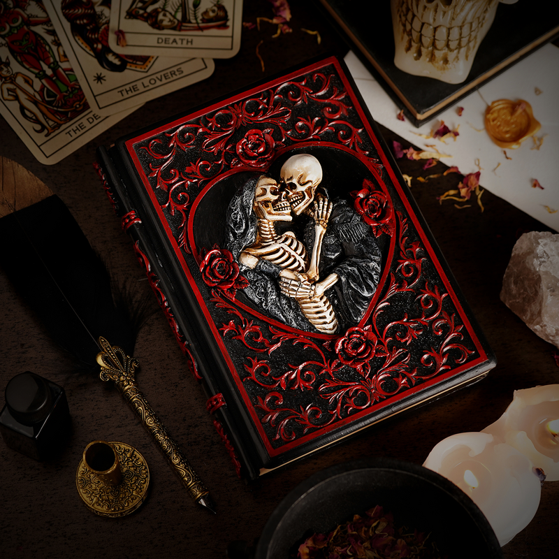 Carnet de notes Gothic de Mystic Legends - Rose Gothique & Squelette - pour Indifférent - multicolore - Mystic Legends - View 2