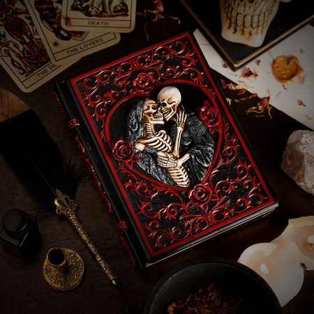 Carnet de notes Gothic de Mystic Legends - Rose Gothique & Squelette - pour Indifférent - multicolore - Mystic Legends - View 2