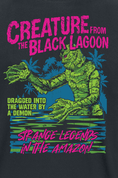 T-Shirt Manches courtes  de Monstres Universels - The Creature From The Black Lagoon - S à XXL - pour Homme - noir - Monstres Universels - View 2