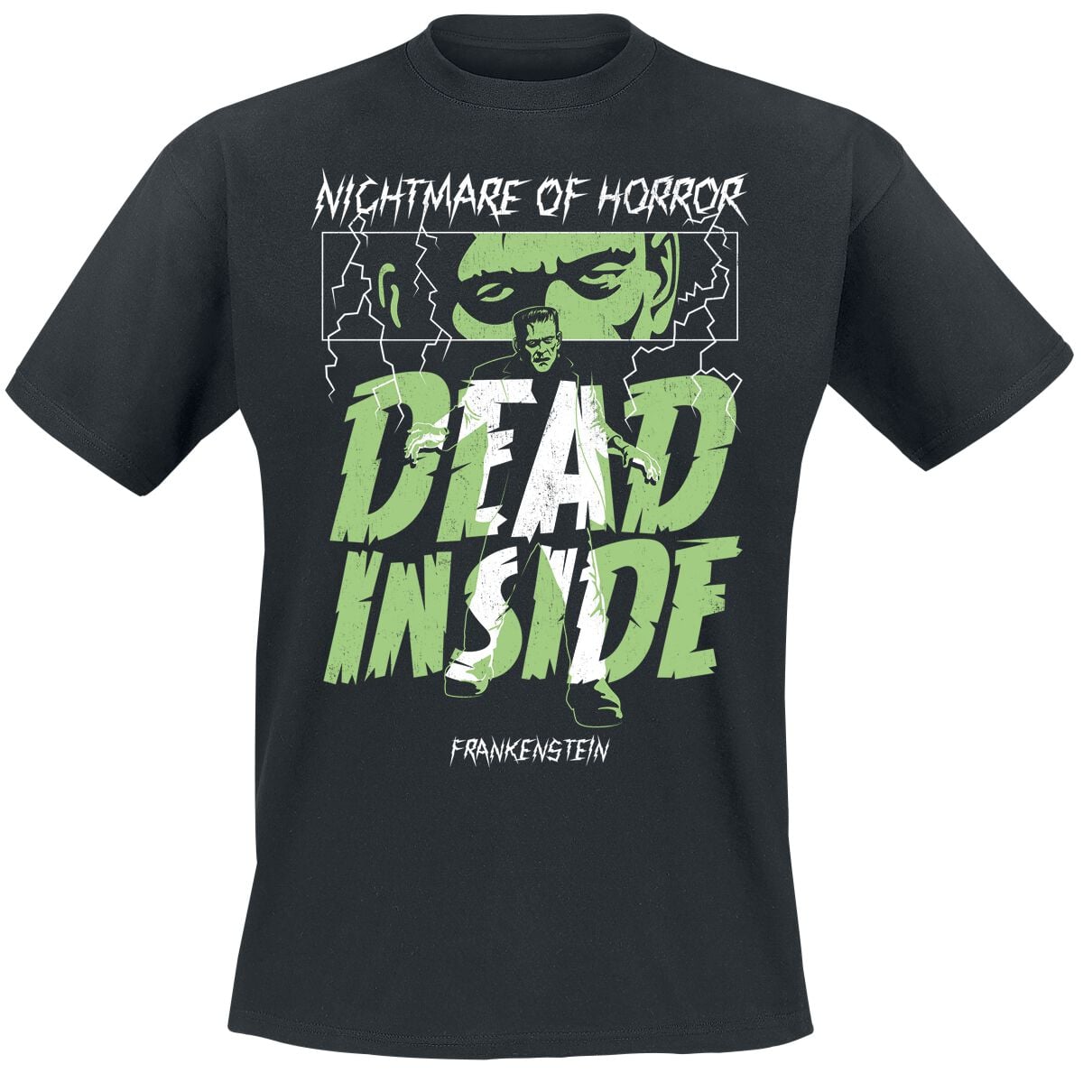 T-Shirt Manches courtes  de Monstres Universels - Frankenstein - Dead Inside - S à XXL - pour Homme - noir - Monstres Universels