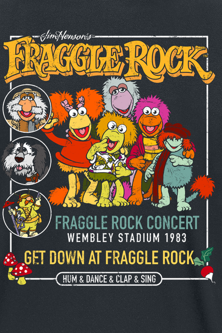 T-Shirt Manches courtes  de Fraggle Rock - Fraggle Rock Concert - S à XXL - pour Homme - noir - Fraggle Rock - View 2
