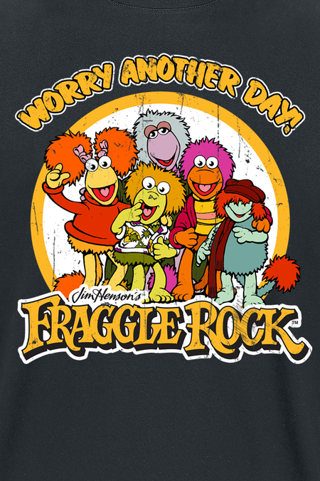 T-Shirt Manches courtes  de Fraggle Rock - Fraggle Rock - Worry Another Day - S à XXL - pour Homme - noir - Fraggle Rock - View 2