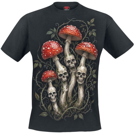 T-Shirt Manches courtes  de Spiral - Shrooms - S à 4XL - pour Homme - noir - Spiral